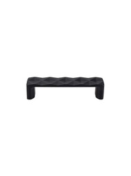 Quilted Cabinet Pull 3 3/4 inch Center-to-Center in Flat Black.